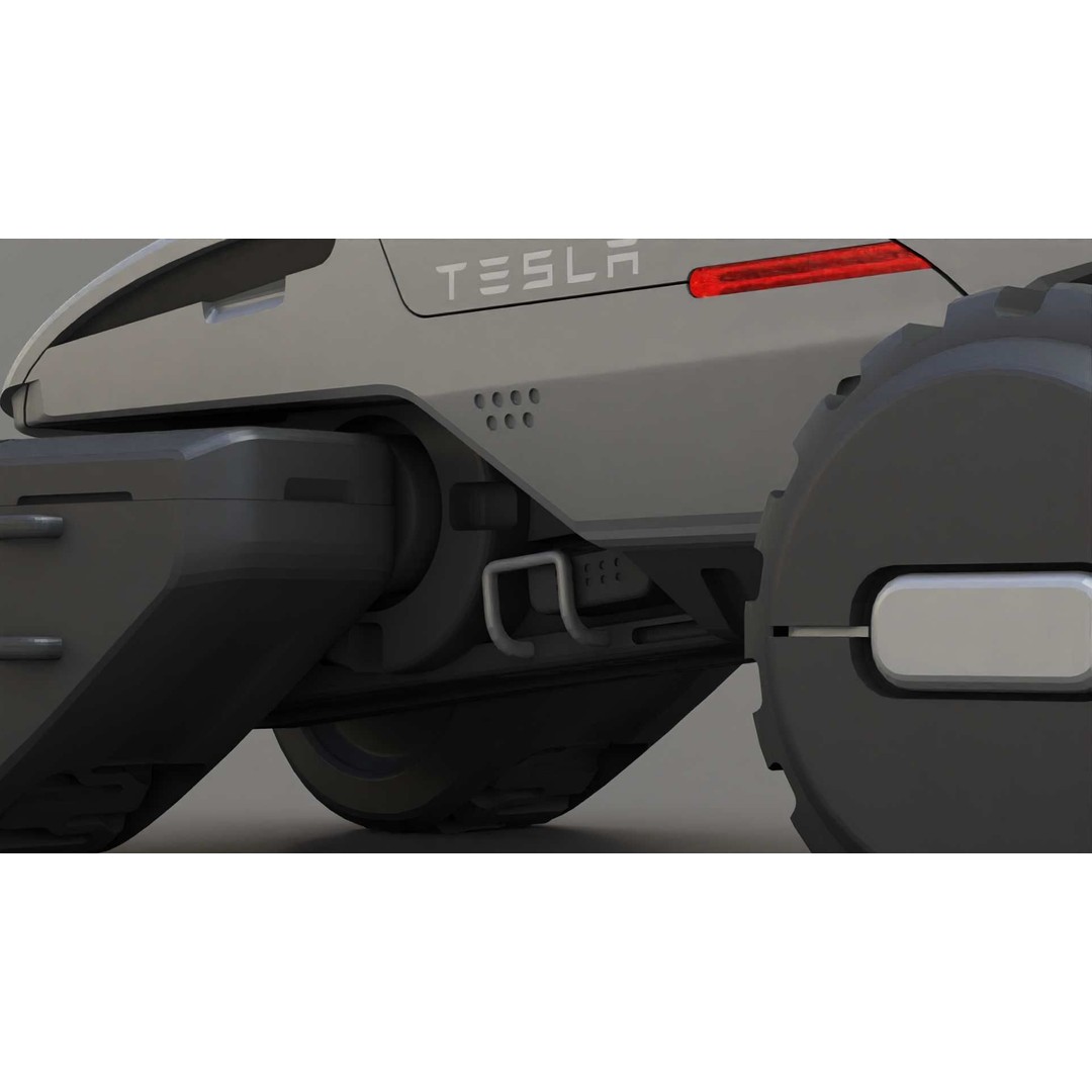 Tesla Mars Rover 3D Model – Rigged Sci-Fi Vehicle, Blender, FBX, OBJ - View 31