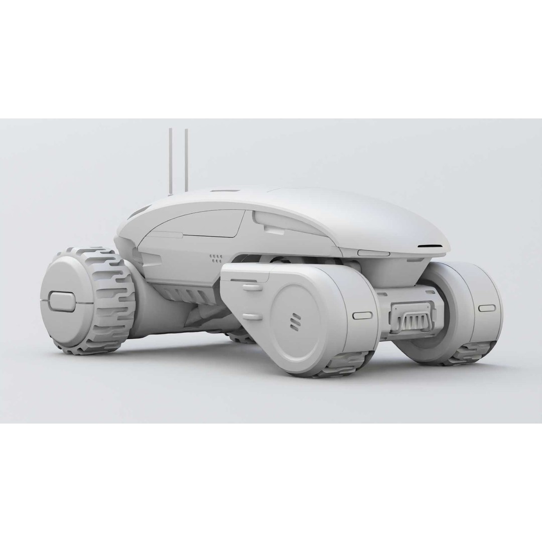 Tesla Mars Rover 3D Model – Rigged Sci-Fi Vehicle, Blender, FBX, OBJ - View 32