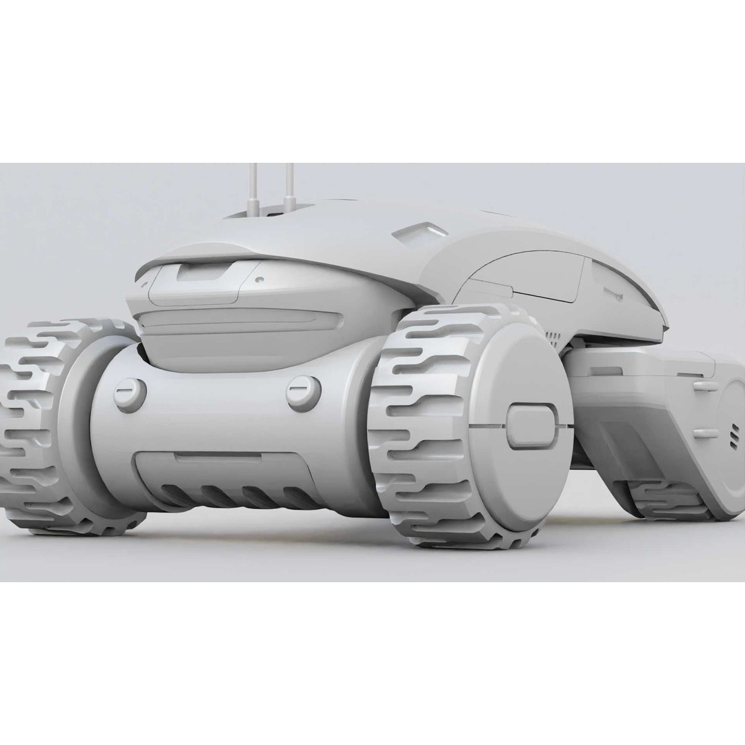 Tesla Mars Rover 3D Model – Rigged Sci-Fi Vehicle, Blender, FBX, OBJ - View 34