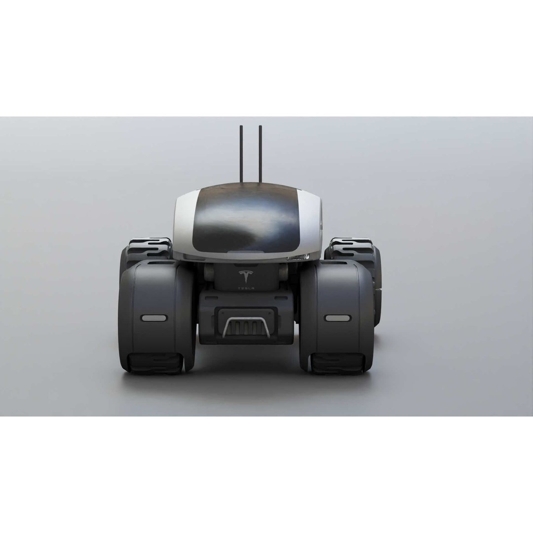 Tesla Mars Rover 3D Model – Rigged Sci-Fi Vehicle, Blender, FBX, OBJ - View 7