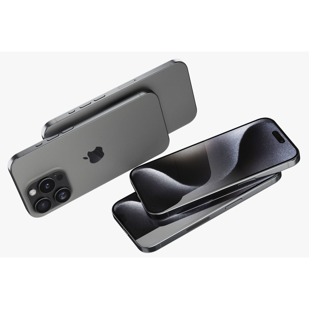 Apple iPhone 15 Pro 3D Model – Realistic PBR Asset, Multiple Formats - View 14