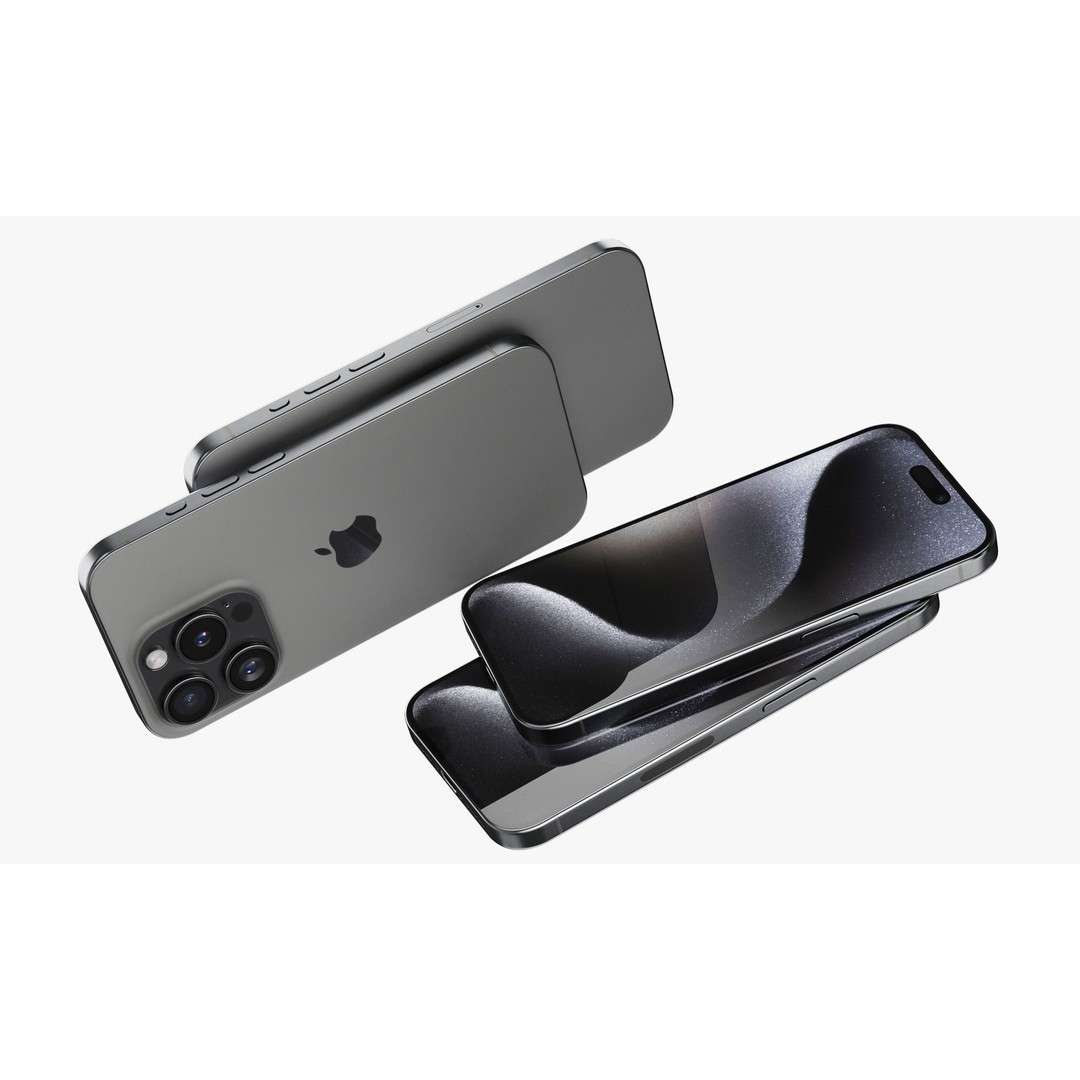 Apple iPhone 15 Pro 3D Model – Realistic PBR Asset, Multiple Formats - View 17