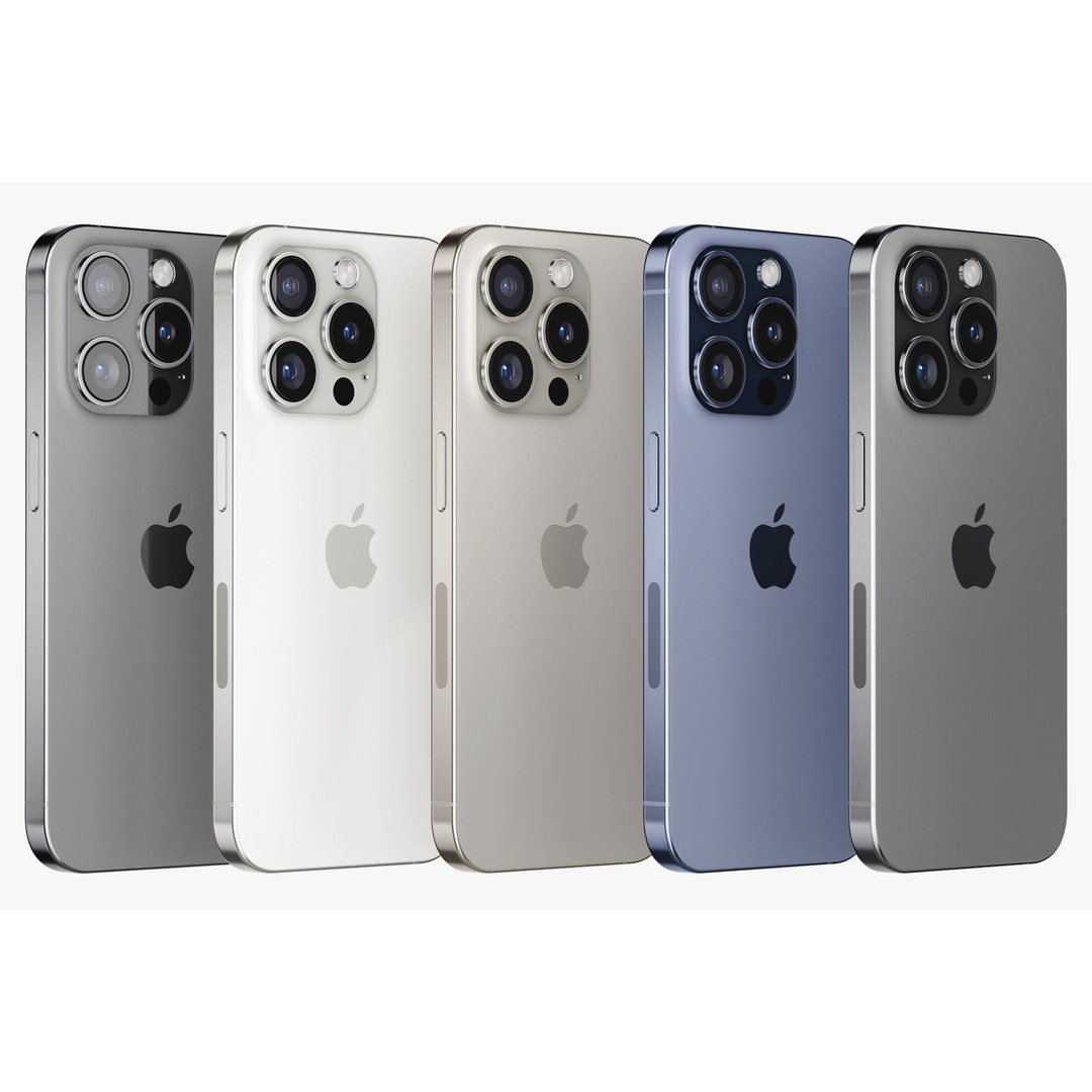 Apple iPhone 15 Pro 3D Model – Realistic PBR Asset, Multiple Formats - View 18