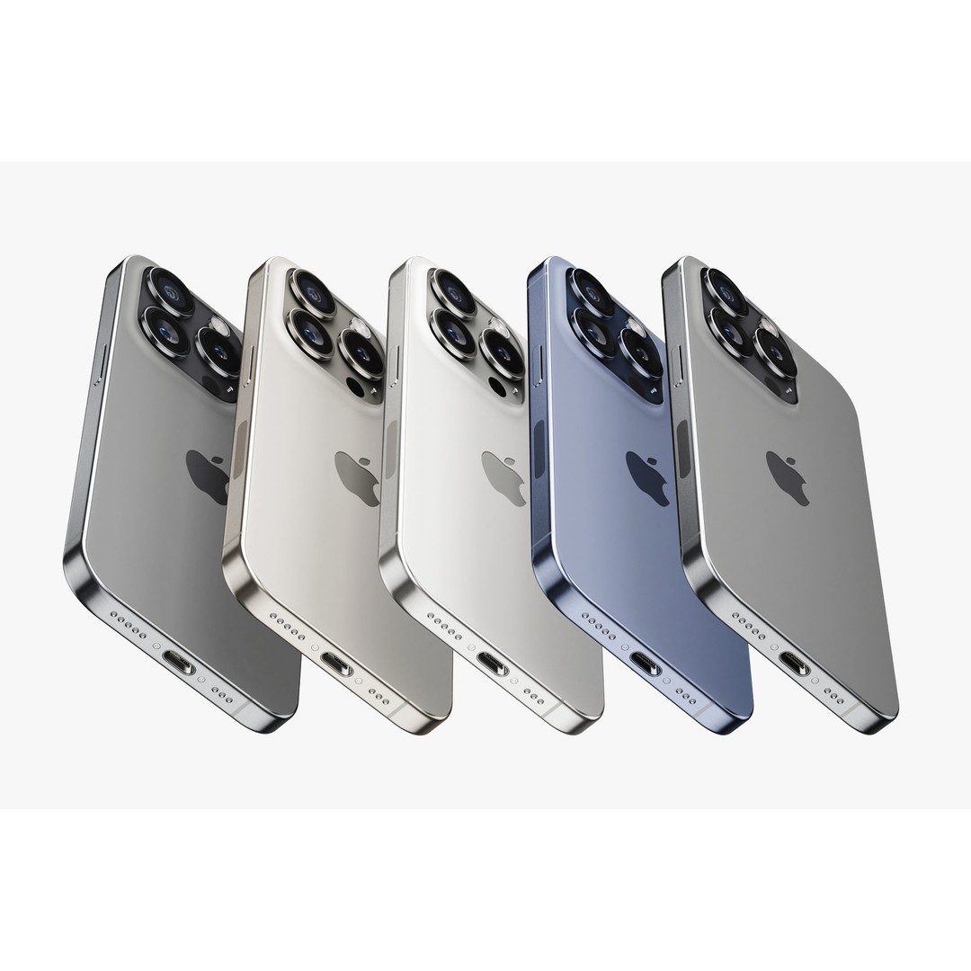 Apple iPhone 15 Pro 3D Model – Realistic PBR Asset, Multiple Formats - View 19