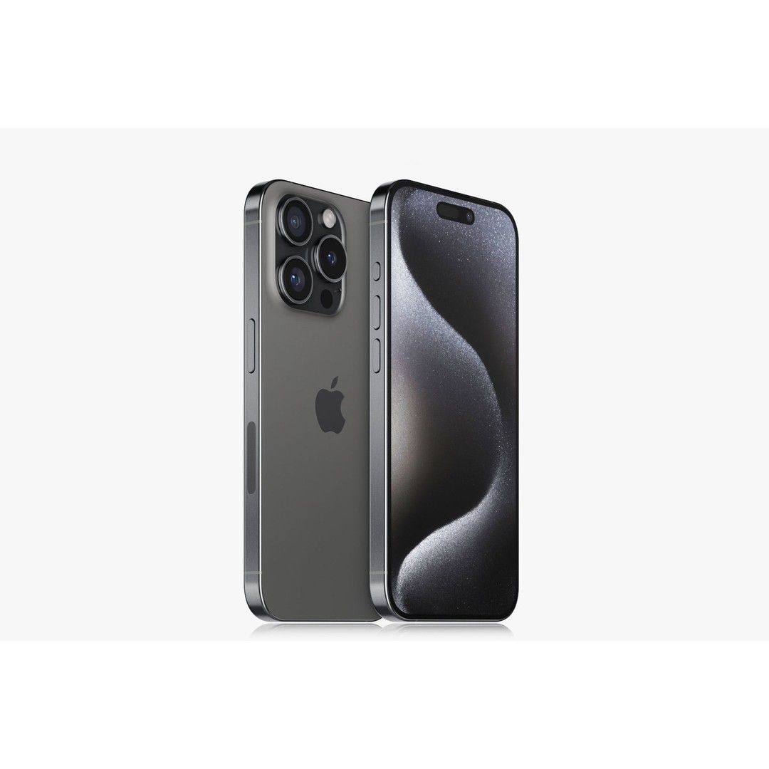 Apple iPhone 15 Pro 3D Model – Realistic PBR Asset, Multiple Formats - View 5