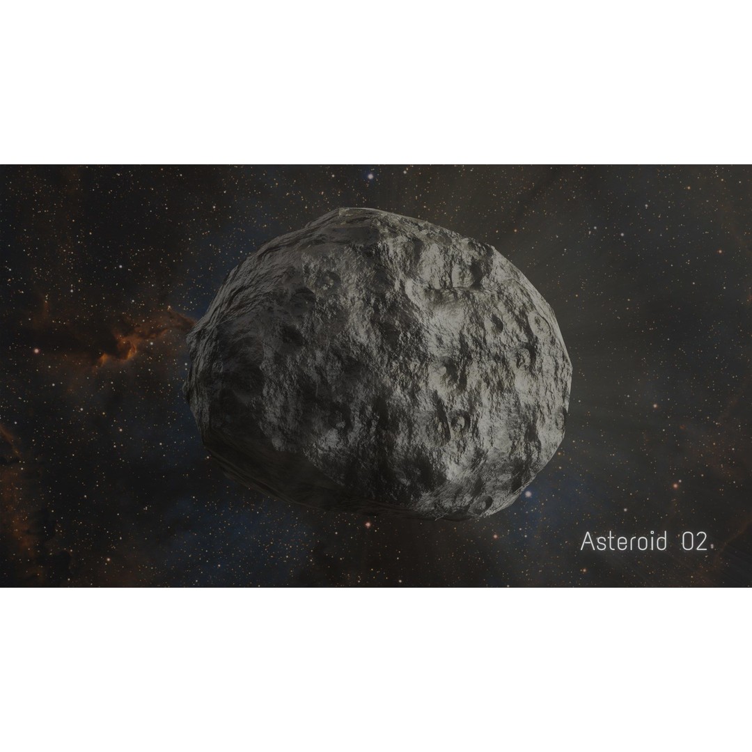 Asteroid 3D Model – Low Poly Game Asset Pack, Blender, FBX, OBJ - View 10