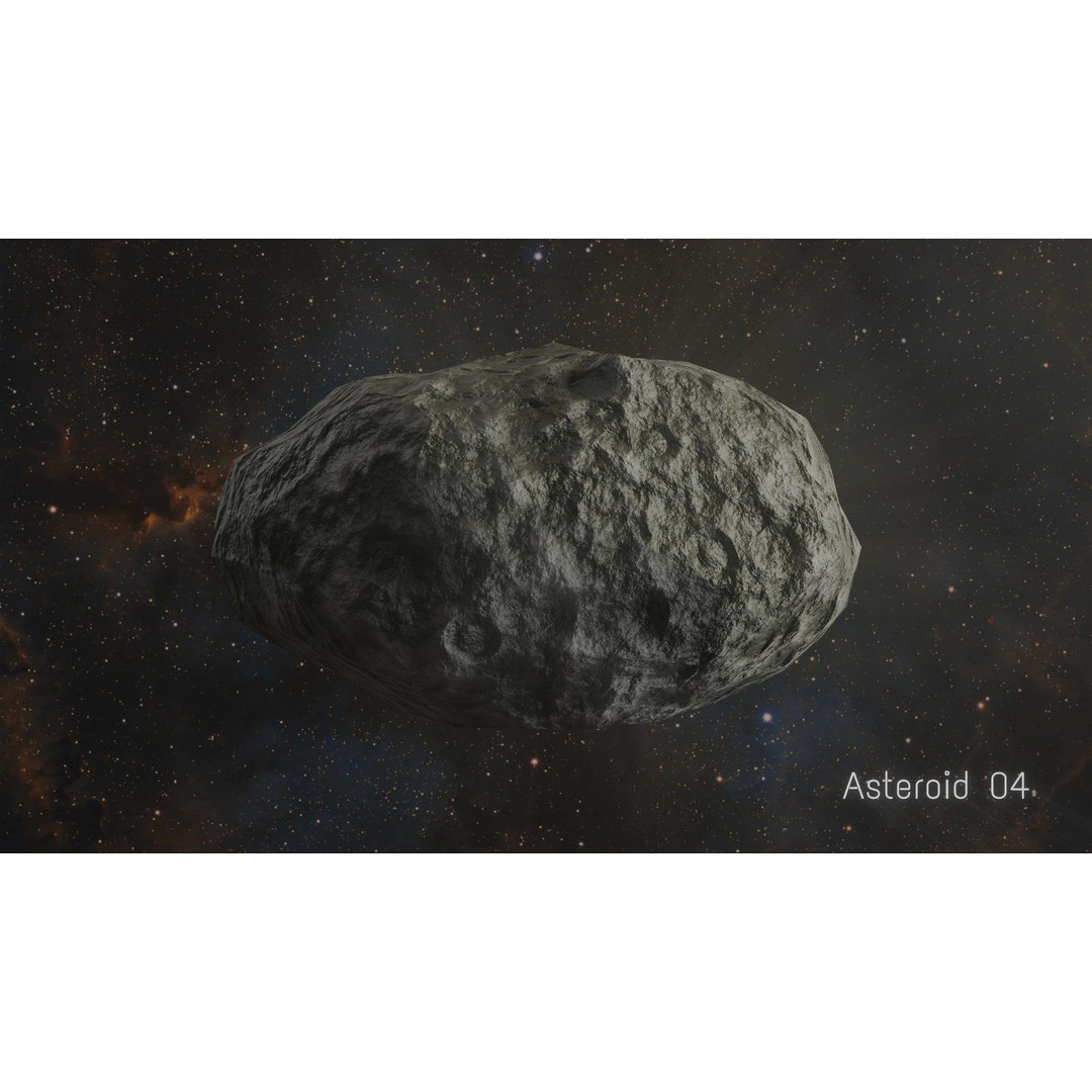 Asteroid 3D Model – Low Poly Game Asset Pack, Blender, FBX, OBJ - View 12
