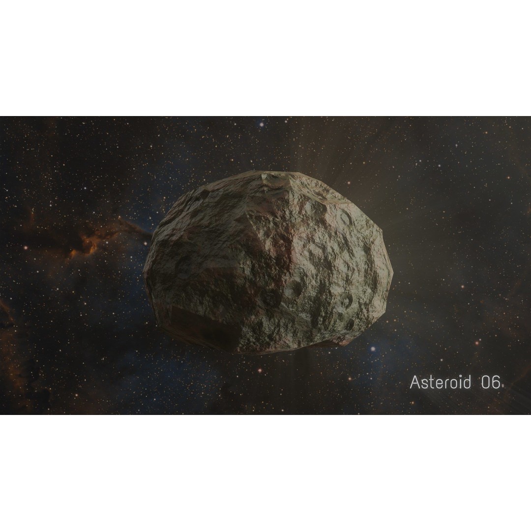 Asteroid 3D Model – Low Poly Game Asset Pack, Blender, FBX, OBJ - View 14