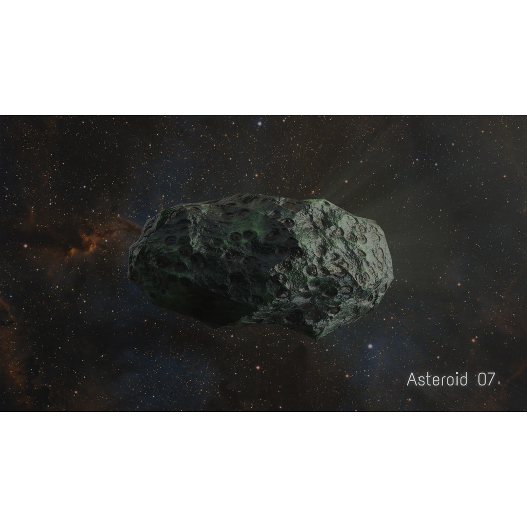 Asteroid 3D Model – Low Poly Game Asset Pack, Blender, FBX, OBJ - View 15