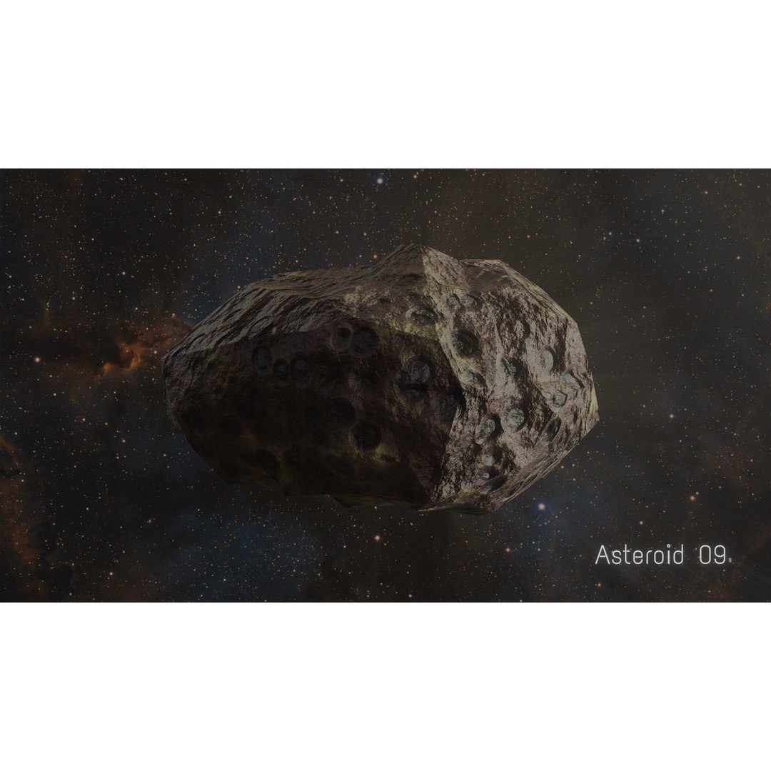 Asteroid 3D Model – Low Poly Game Asset Pack, Blender, FBX, OBJ - View 17