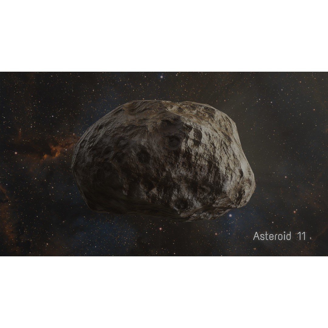 Asteroid 3D Model – Low Poly Game Asset Pack, Blender, FBX, OBJ - View 19