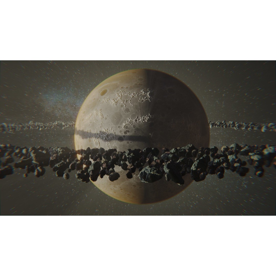 Asteroid 3D Model – Low Poly Game Asset Pack, Blender, FBX, OBJ - View 3