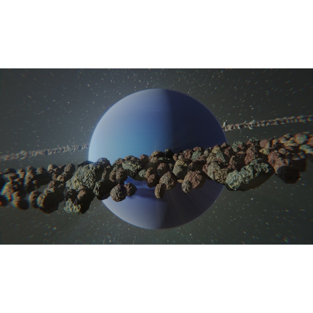 Asteroid 3D Model – Low Poly Game Asset Pack, Blender, FBX, OBJ - View 4