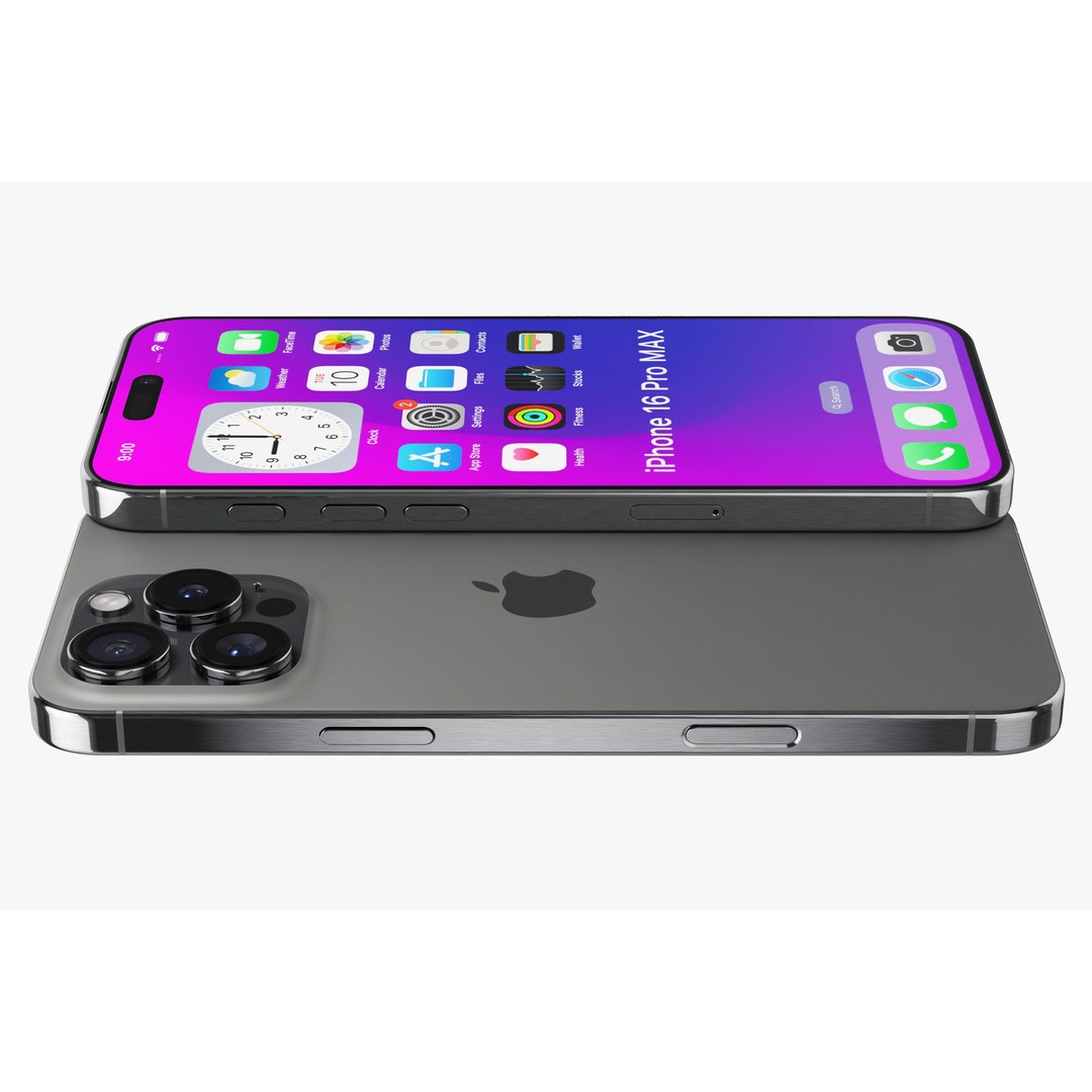 Apple iPhone 16 Pro Max 3D Model – Realistic Game-Ready Asset, FBX, OBJ - View 10