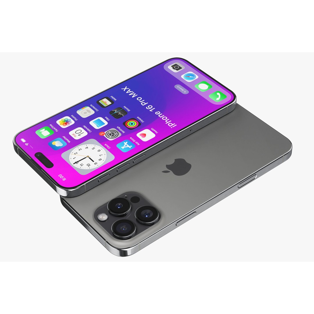 Apple iPhone 16 Pro Max 3D Model – Realistic Game-Ready Asset, FBX, OBJ - View 12