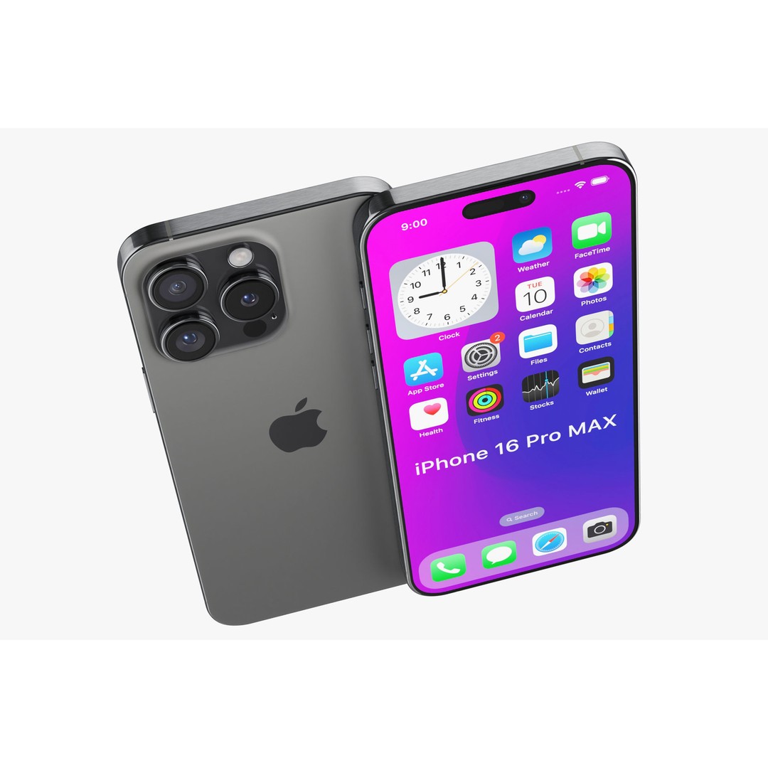 Apple iPhone 16 Pro Max 3D Model – Realistic Game-Ready Asset, FBX, OBJ - View 7