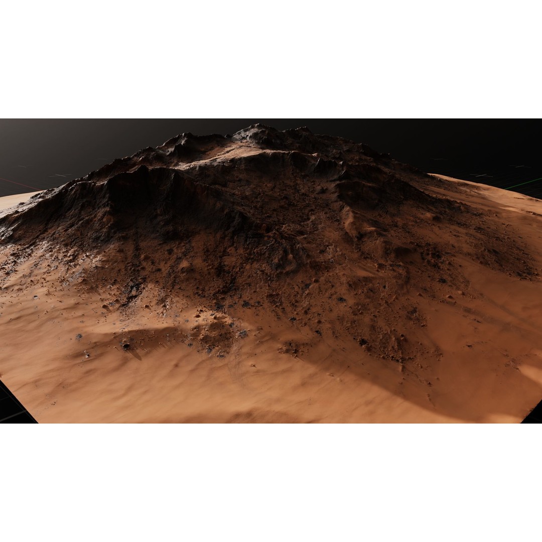 Mars Mountain Terrain 8 3D Model – Photorealistic Martian Landscape, Blender