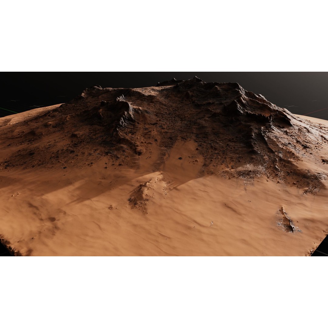 Mars Mountain Terrain 8 3D Model – Photorealistic Martian Landscape, Blender - View 10