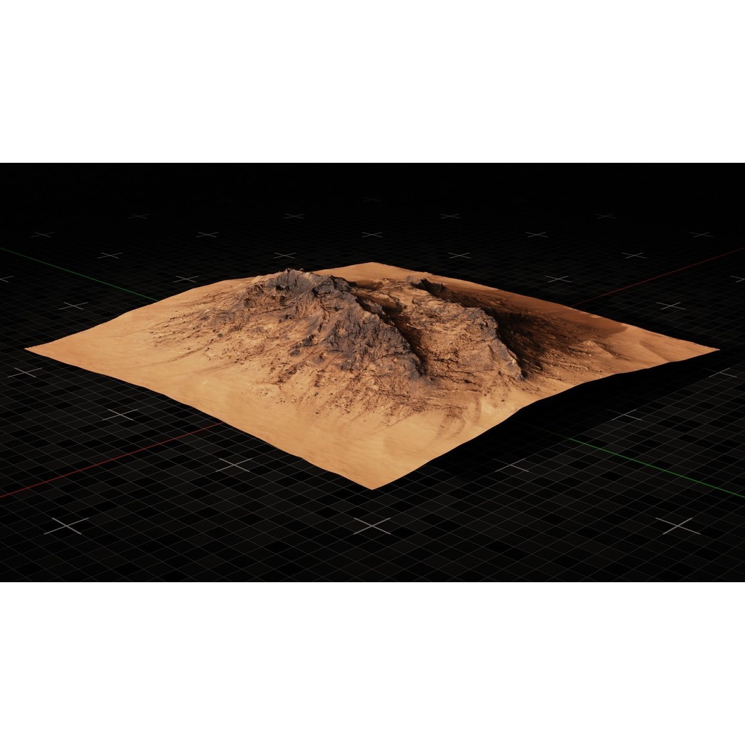 Mars Mountain Terrain 8 3D Model – Photorealistic Martian Landscape, Blender - View 4