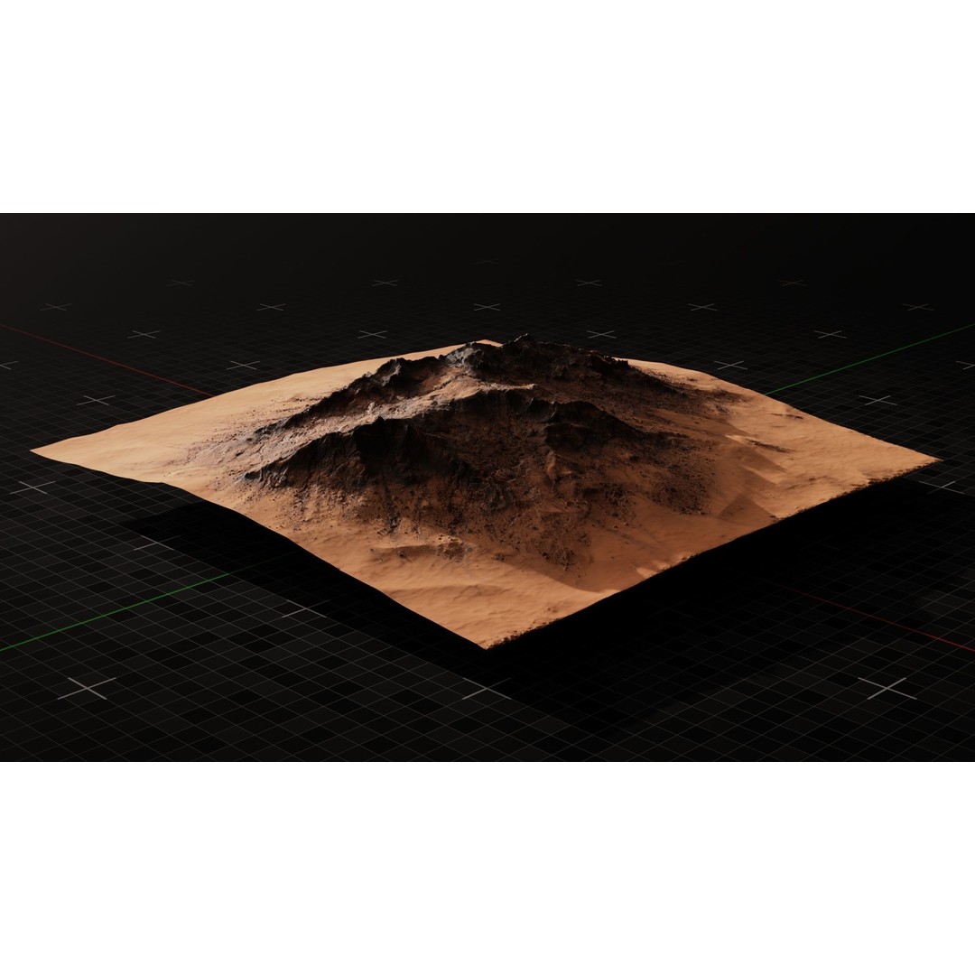 Mars Mountain Terrain 8 3D Model – Photorealistic Martian Landscape, Blender - View 5