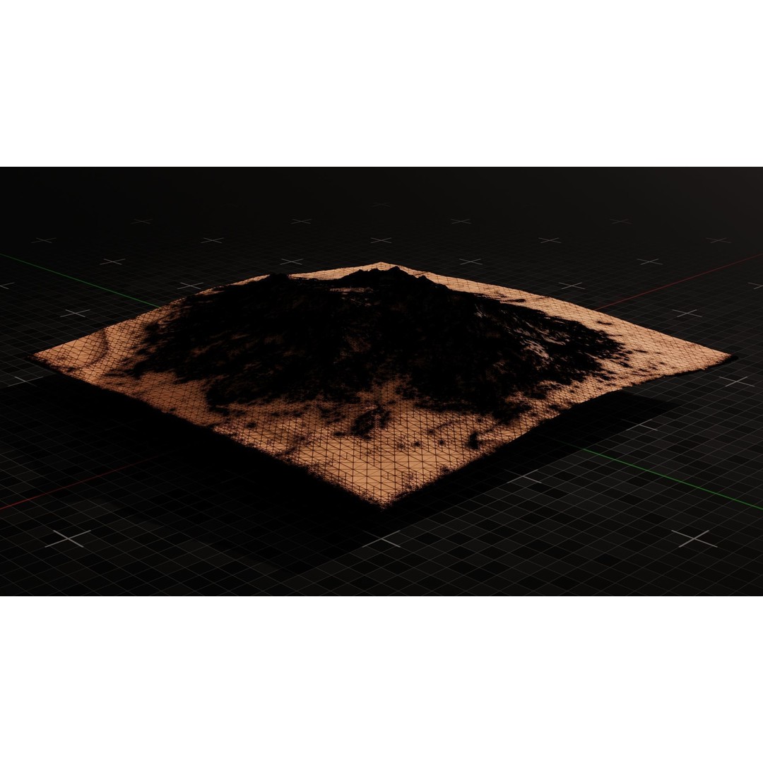 Mars Mountain Terrain 8 3D Model – Photorealistic Martian Landscape, Blender - View 7