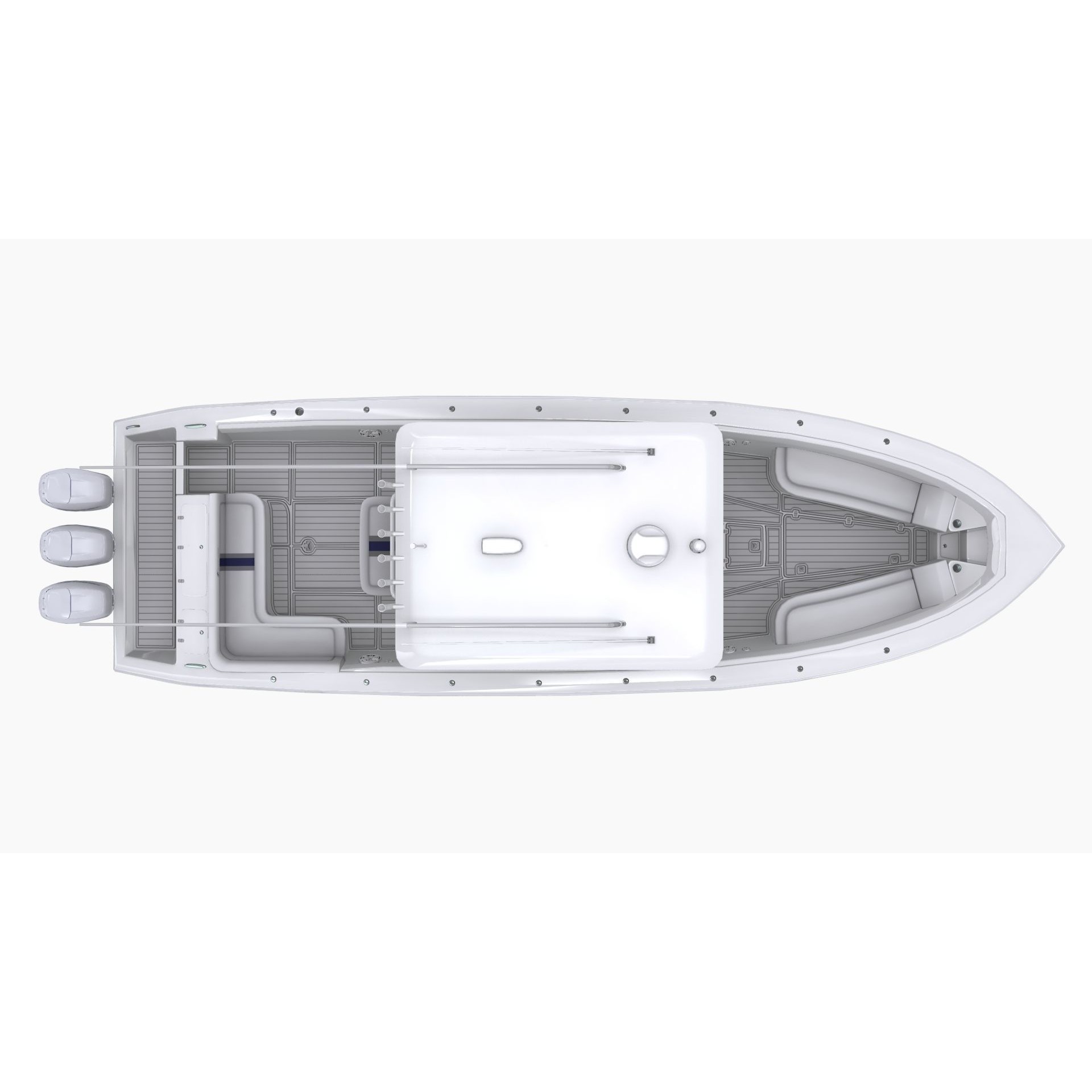 Midnight Express 37ft Open Boat - Low-Poly Game-Ready 3D Model - View 5