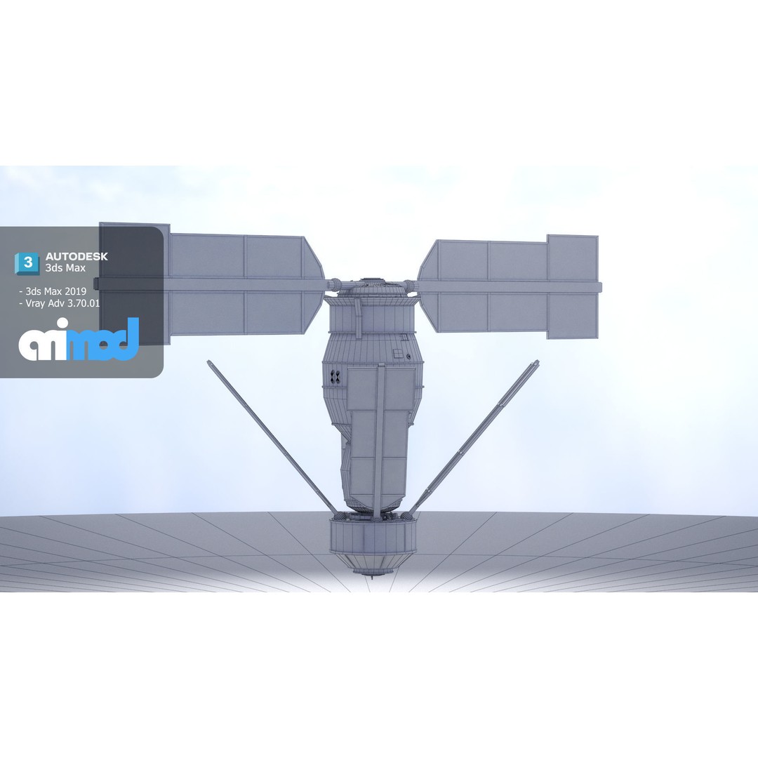 Satellite 3D Model – PBR Game-Ready Asset, FBX & Max Formats