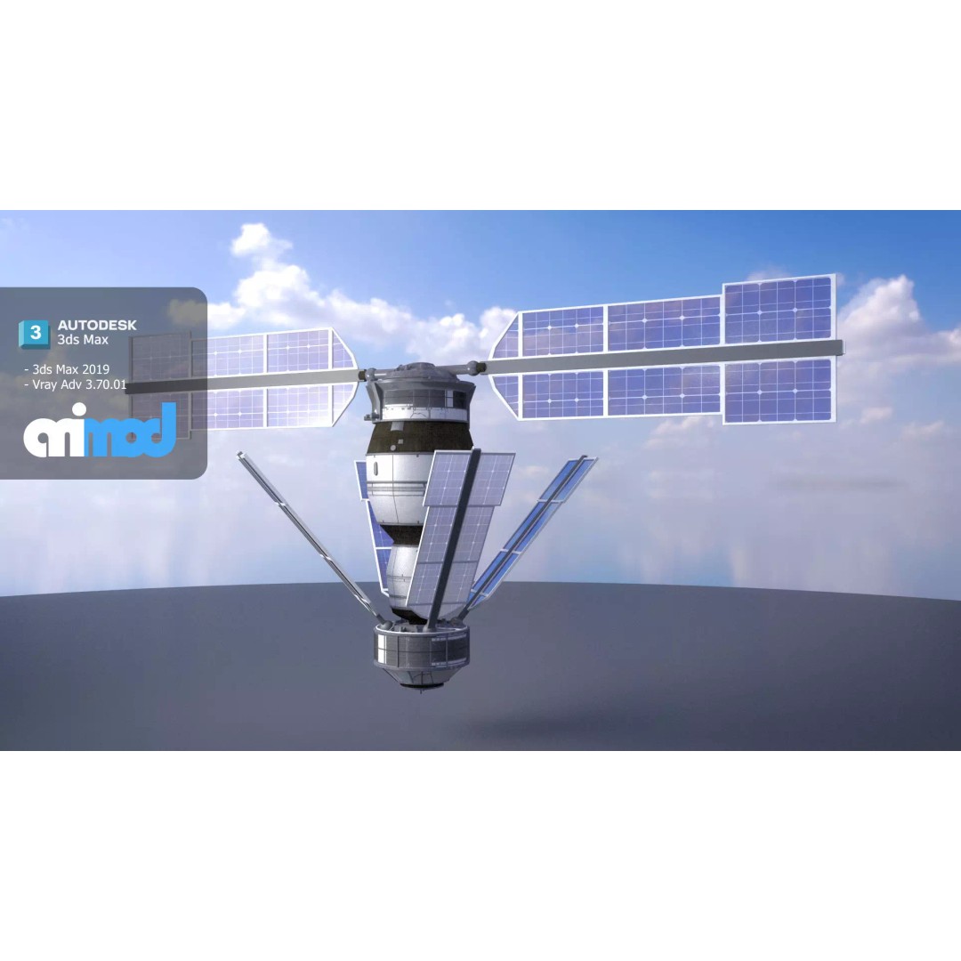 Satellite 3D Model – PBR Game-Ready Asset, FBX & Max Formats - View 2