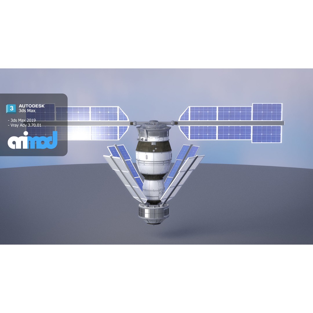 Satellite 3D Model – PBR Game-Ready Asset, FBX & Max Formats - View 5