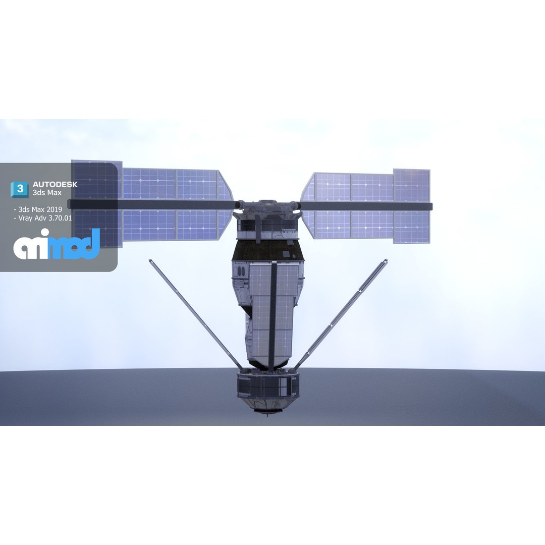 Satellite 3D Model – PBR Game-Ready Asset, FBX & Max Formats - View 6