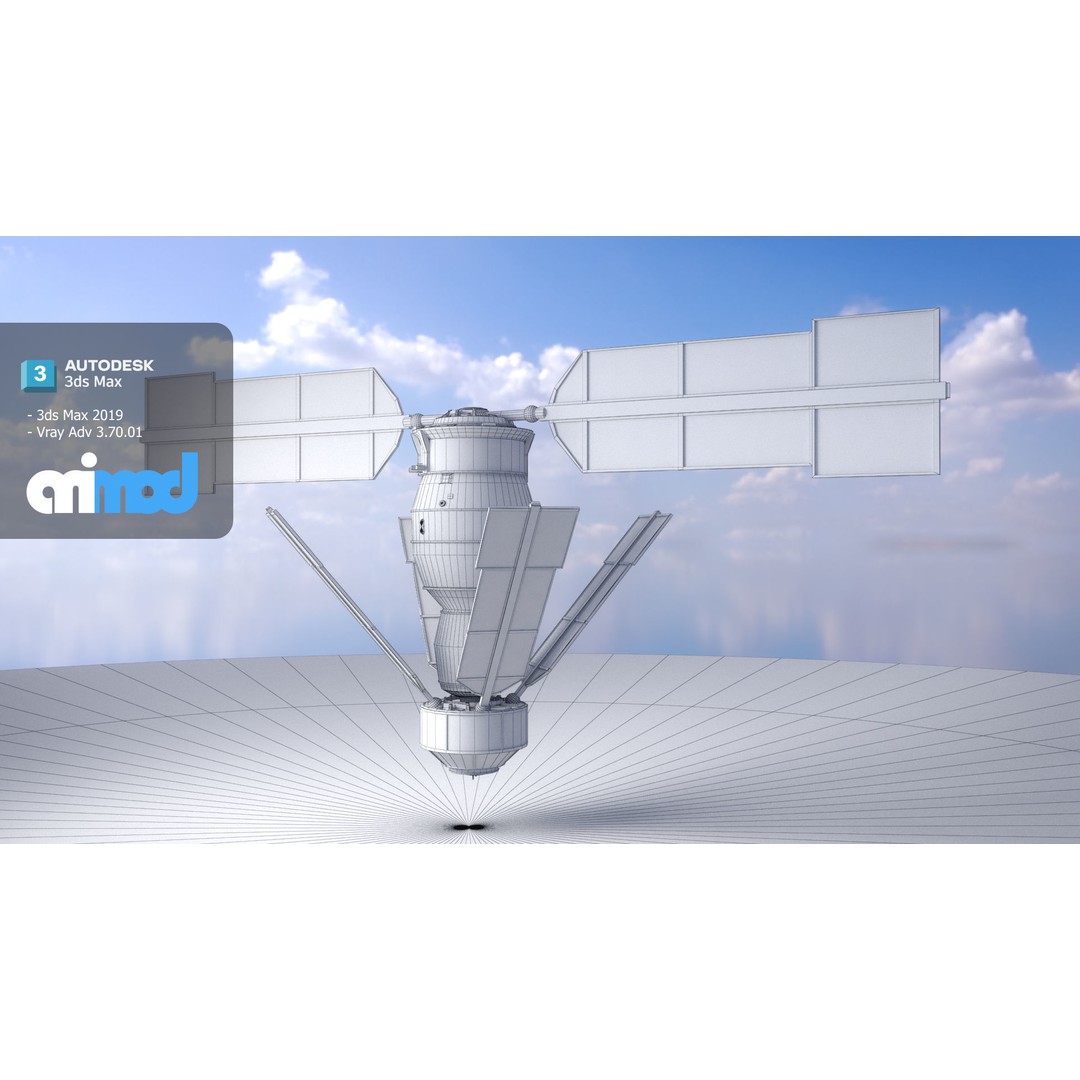 Satellite 3D Model – PBR Game-Ready Asset, FBX & Max Formats - View 7