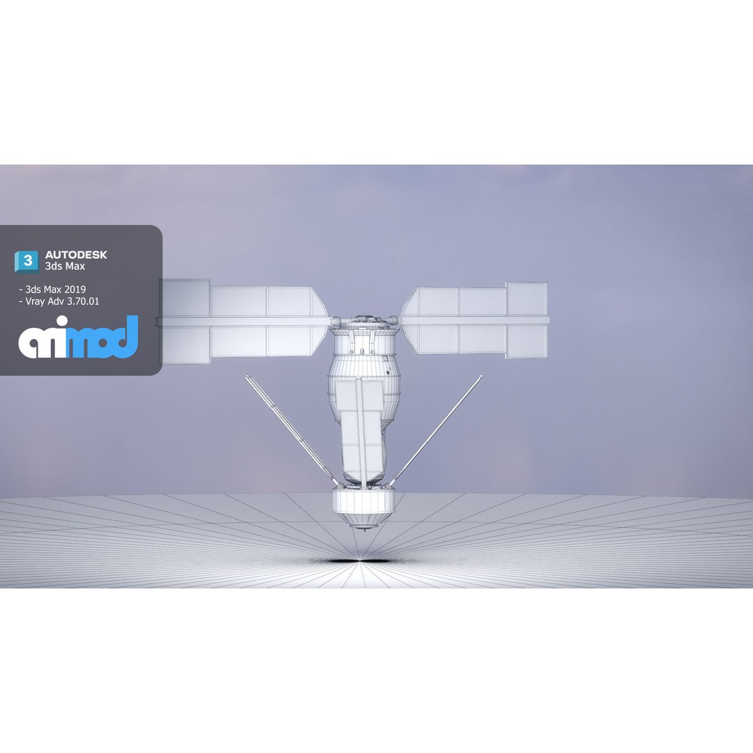 Satellite 3D Model – PBR Game-Ready Asset, FBX & Max Formats - View 8