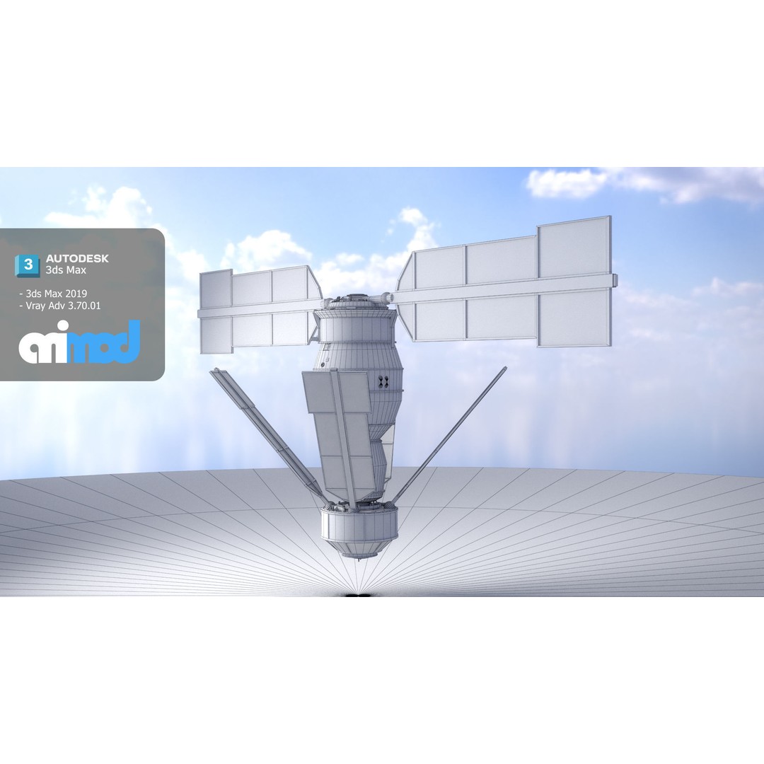 Satellite 3D Model – PBR Game-Ready Asset, FBX & Max Formats - View 9