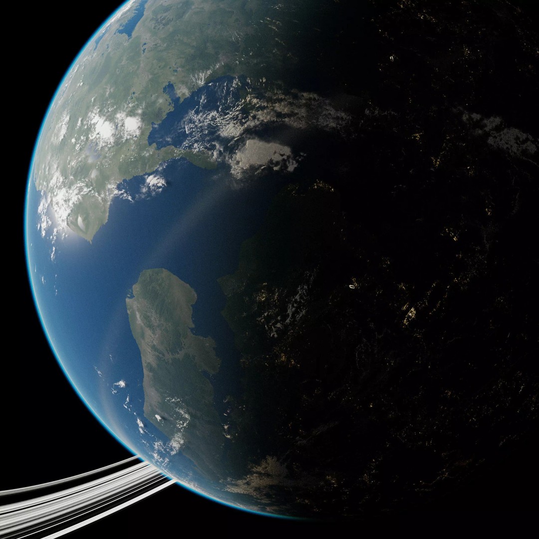 Planet Europa 3D Model – Ultra-Realistic Space Asset, Blender - View 4