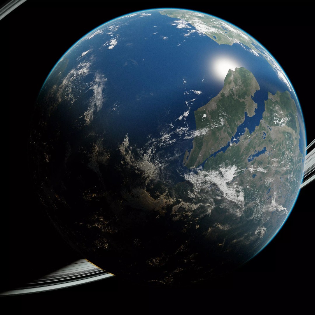 Planet Europa 3D Model – Ultra-Realistic Space Asset, Blender - View 6