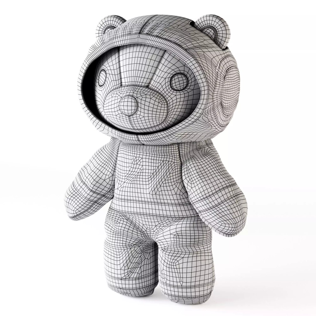 AFTONSPARV Bear 3D Model – Toy Character with PBR Textures, FBX