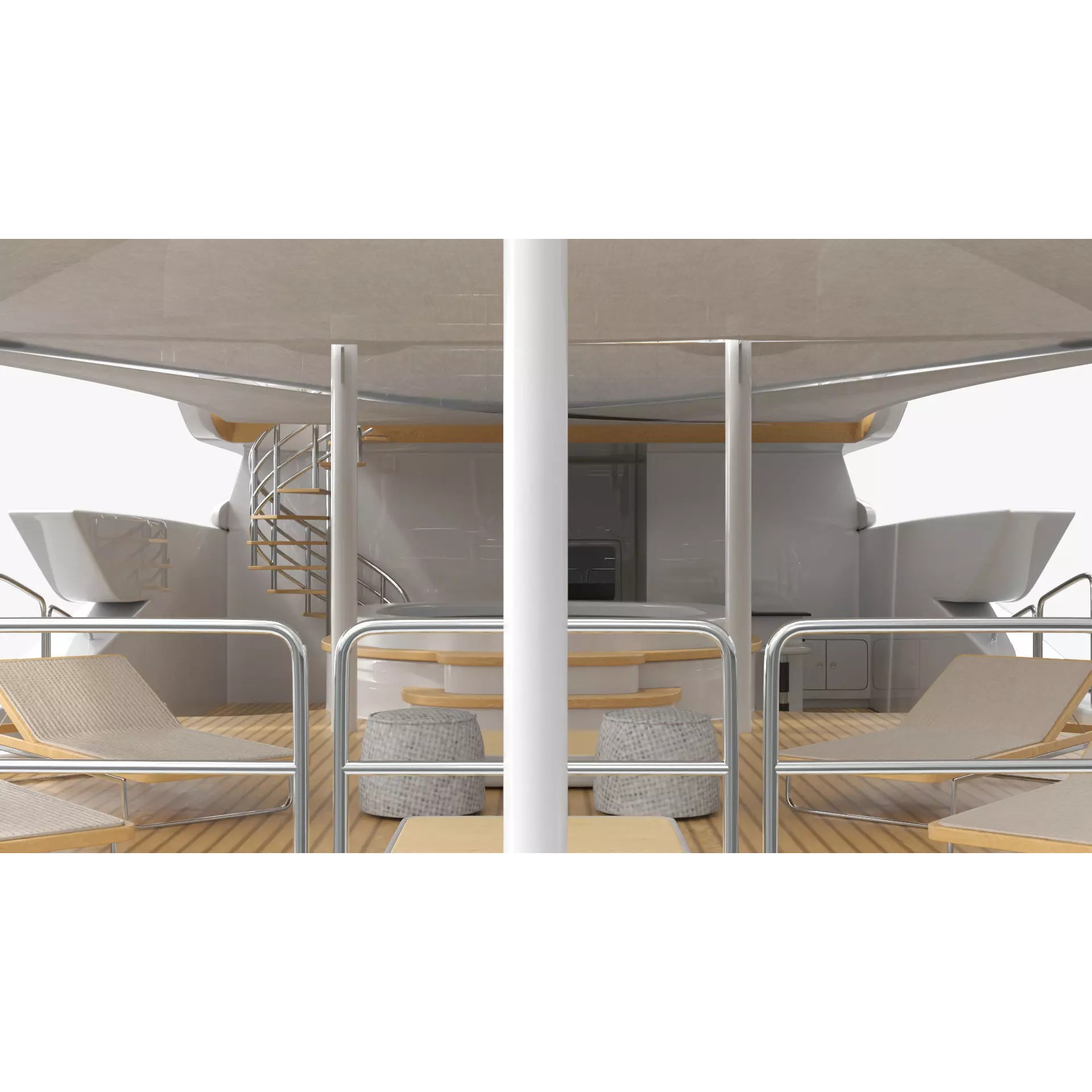 Luxury Ocean Yacht Formosa Multi-Deck - PBR 3D Model - View 10