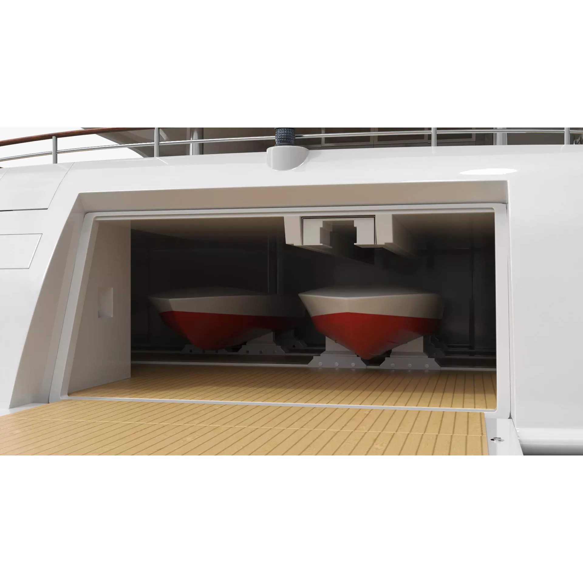 Luxury Ocean Yacht Formosa Multi-Deck - PBR 3D Model - View 12