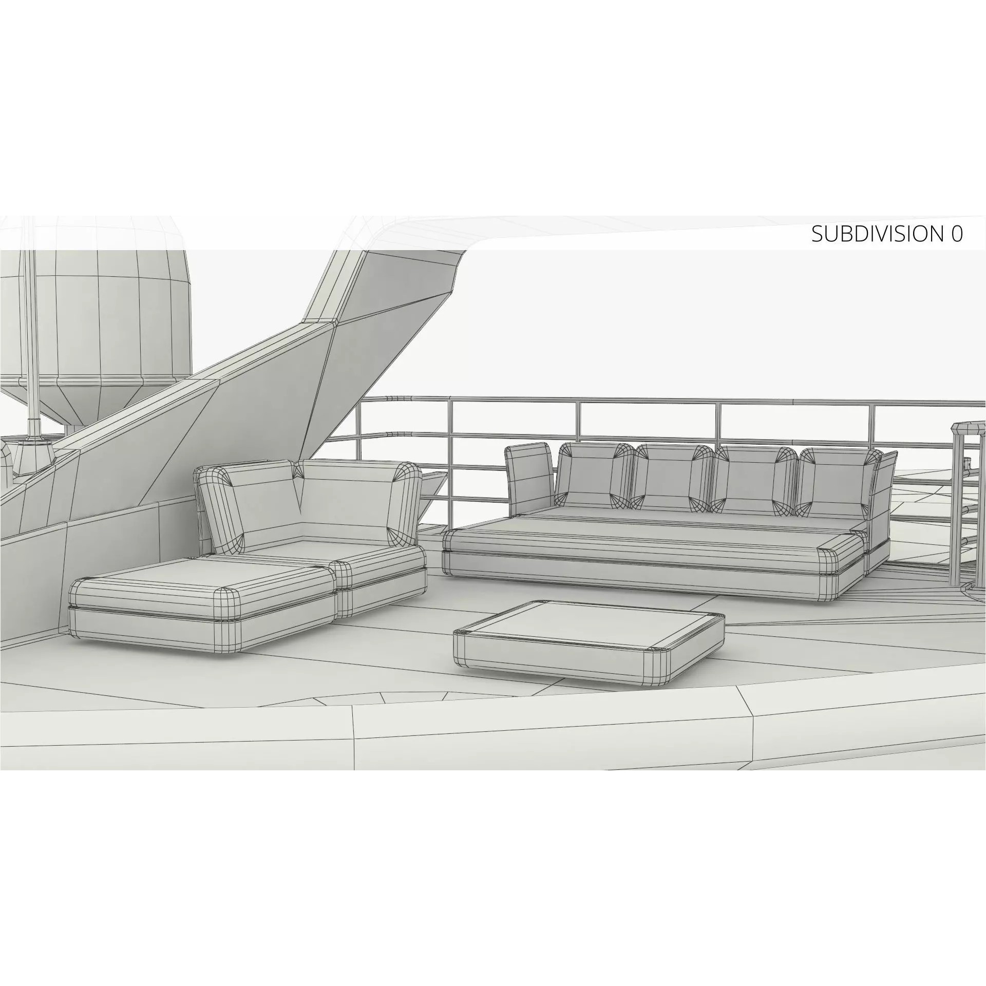 Luxury Ocean Yacht Formosa Multi-Deck - PBR 3D Model - View 14