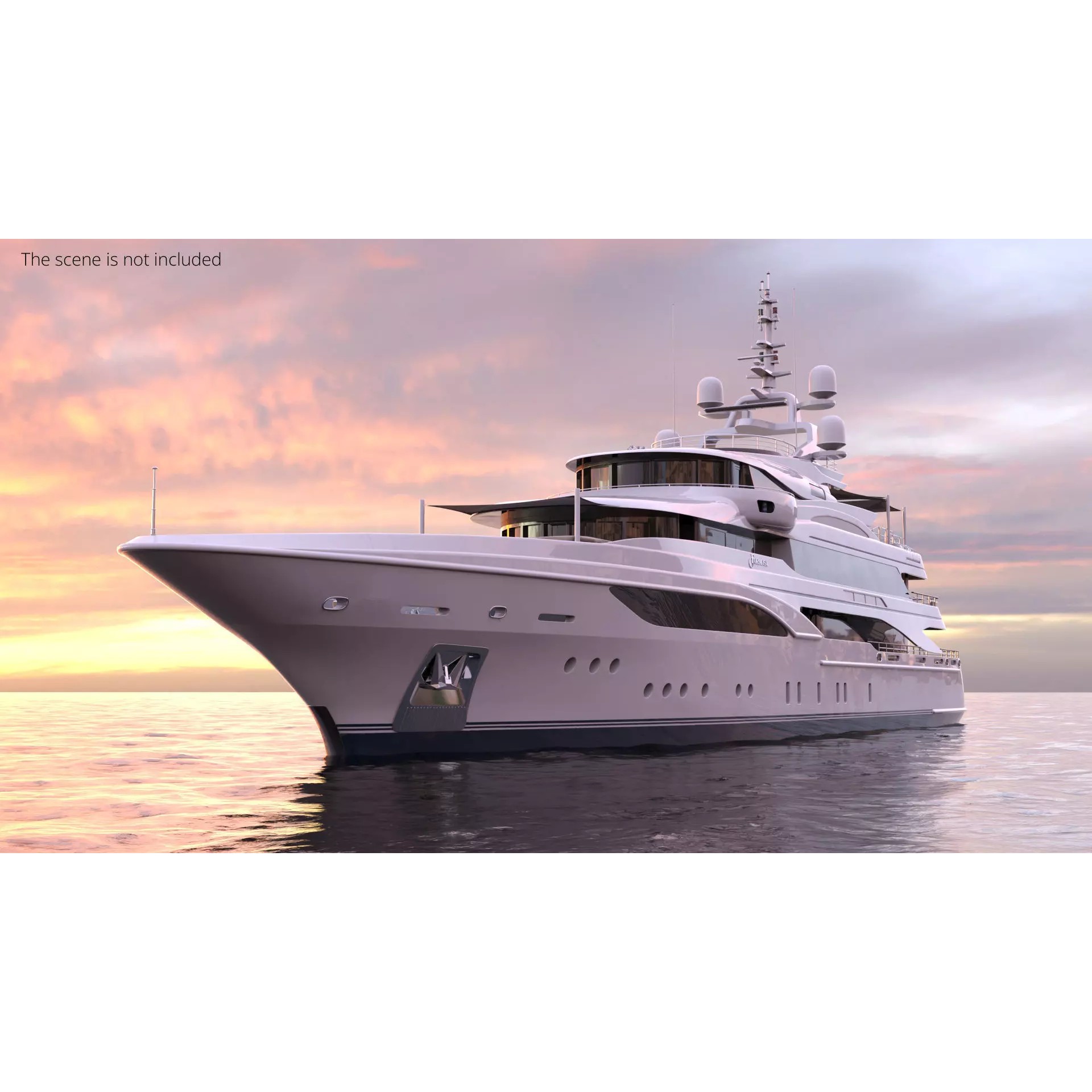 Luxury Ocean Yacht Formosa Multi-Deck - PBR 3D Model - View 2
