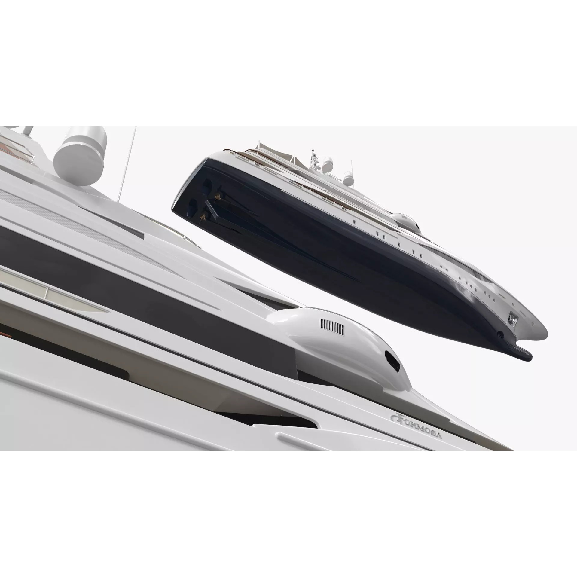 Luxury Ocean Yacht Formosa Multi-Deck - PBR 3D Model - View 7