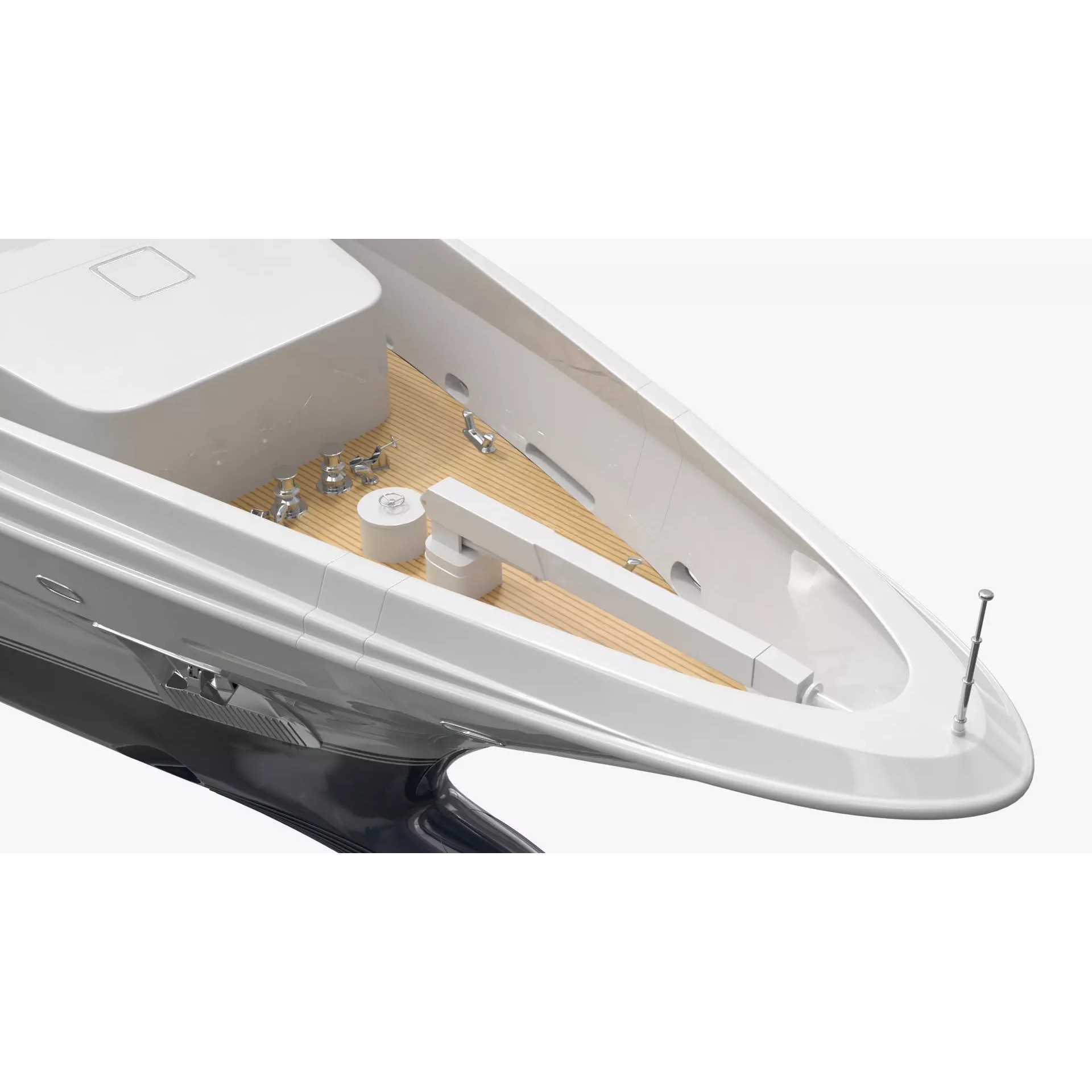 Luxury Ocean Yacht Formosa Multi-Deck - PBR 3D Model - View 9