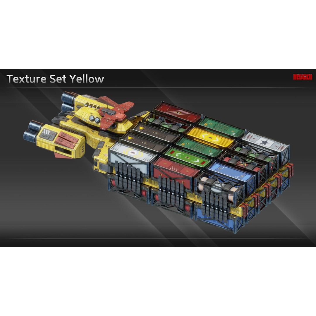 CFS24 Heavy Freighter 3D Model – Low Poly Game Asset, FBX, OBJ