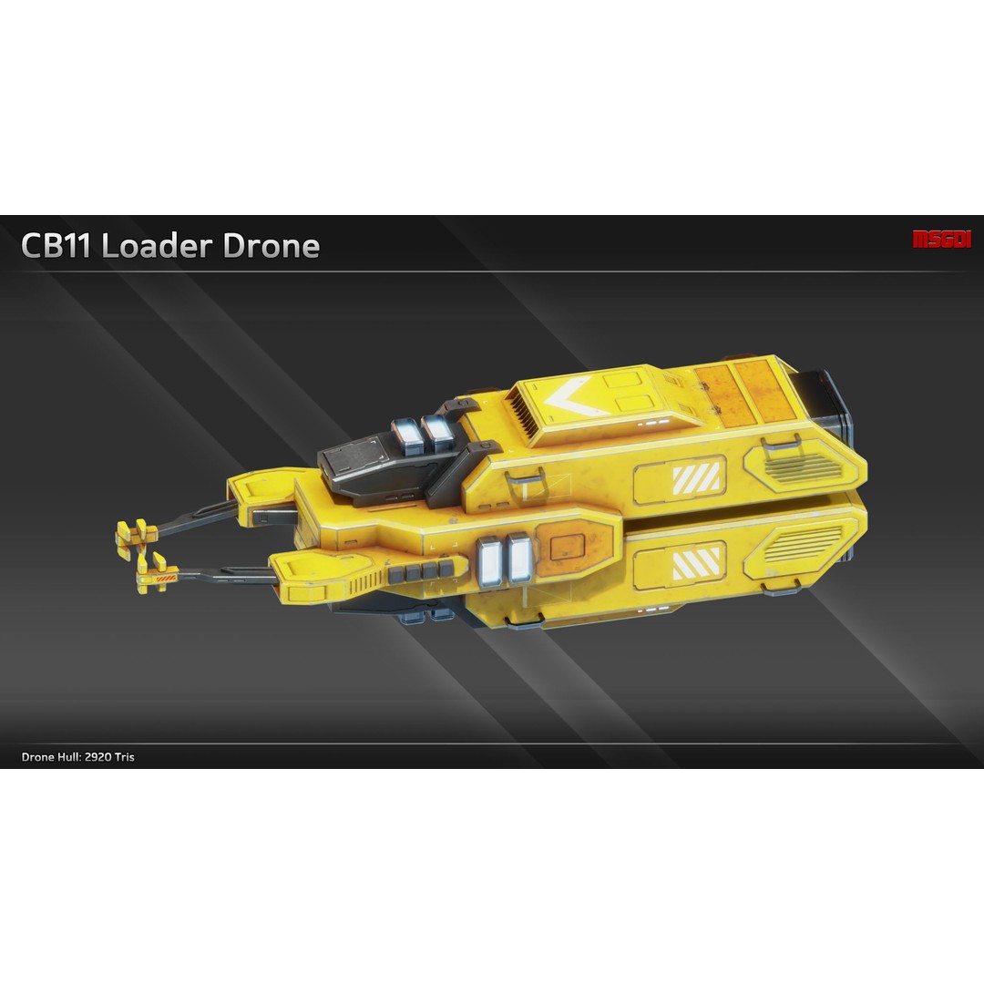CFS24 Heavy Freighter 3D Model – Low Poly Game Asset, FBX, OBJ - View 5