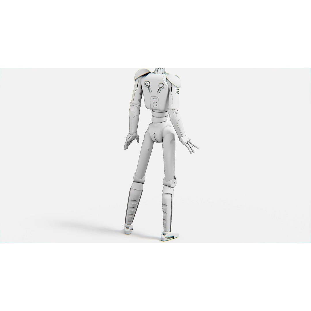 ANDROID JUNO FEMALE B 3D Model – Rigged Sci-Fi Character for Unity & Unreal - View 35