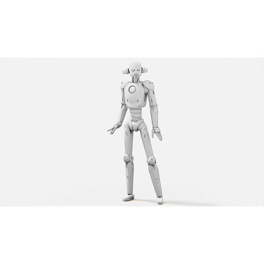 ANDROID JUNO FEMALE B 3D Model – Rigged Sci-Fi Character for Unity & Unreal - View 36