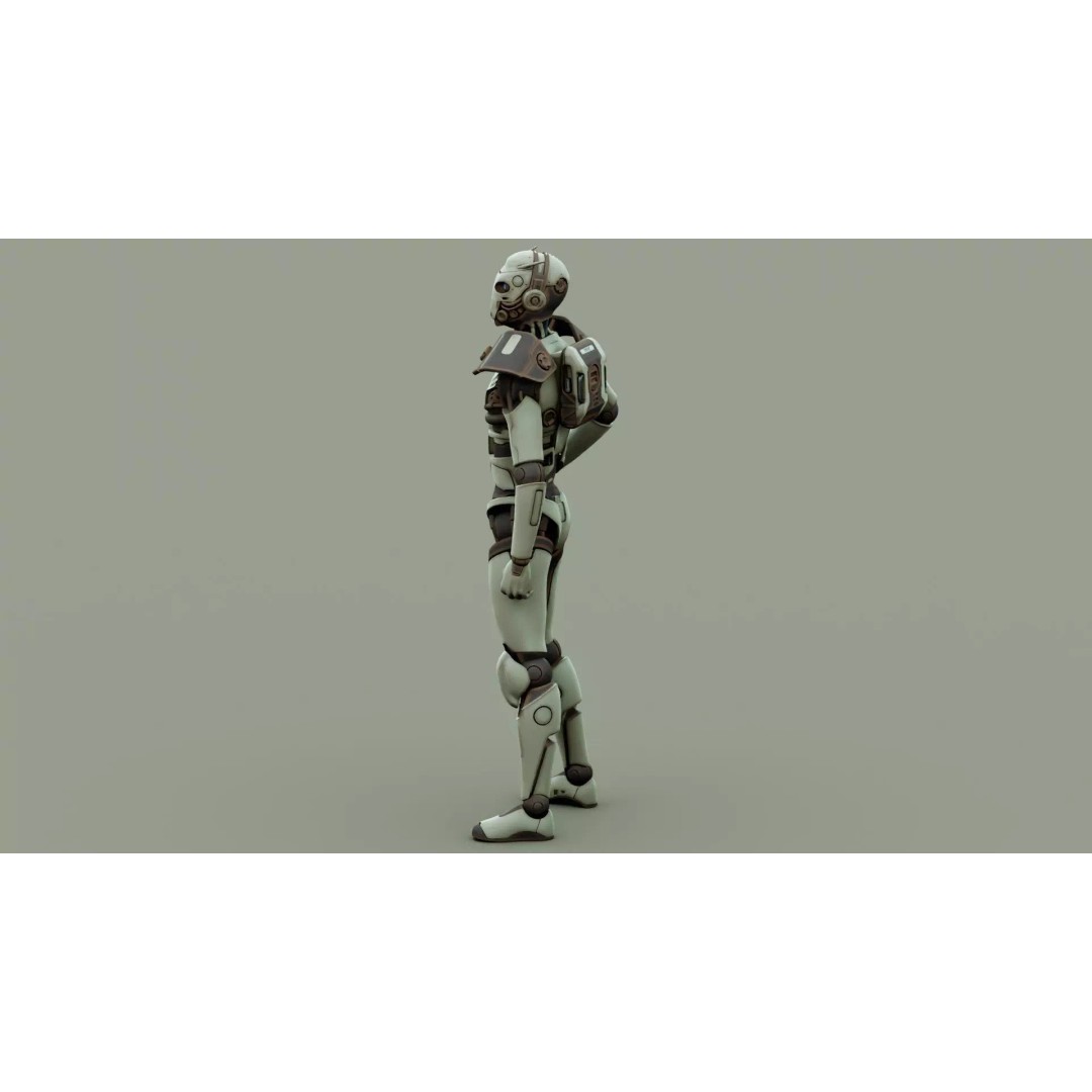 CYBORGTOPIA B-32 3D Model – Rigged Sci-Fi Character for Unreal Engine & Unity - View 10