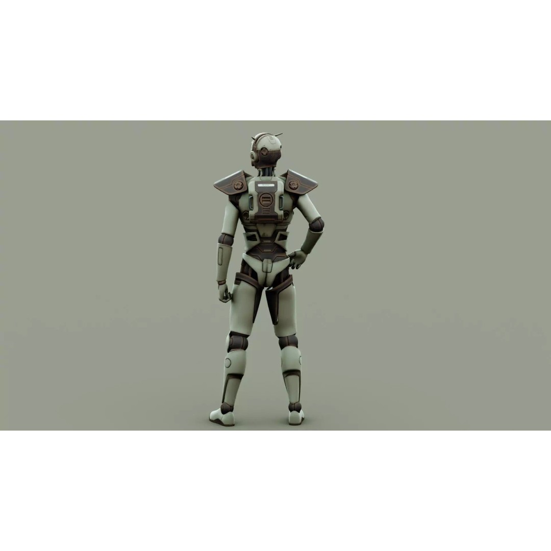 CYBORGTOPIA B-32 3D Model – Rigged Sci-Fi Character for Unreal Engine & Unity - View 14