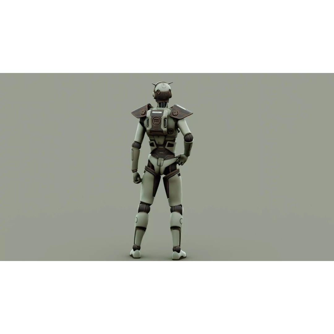 CYBORGTOPIA B-32 3D Model – Rigged Sci-Fi Character for Unreal Engine & Unity - View 15