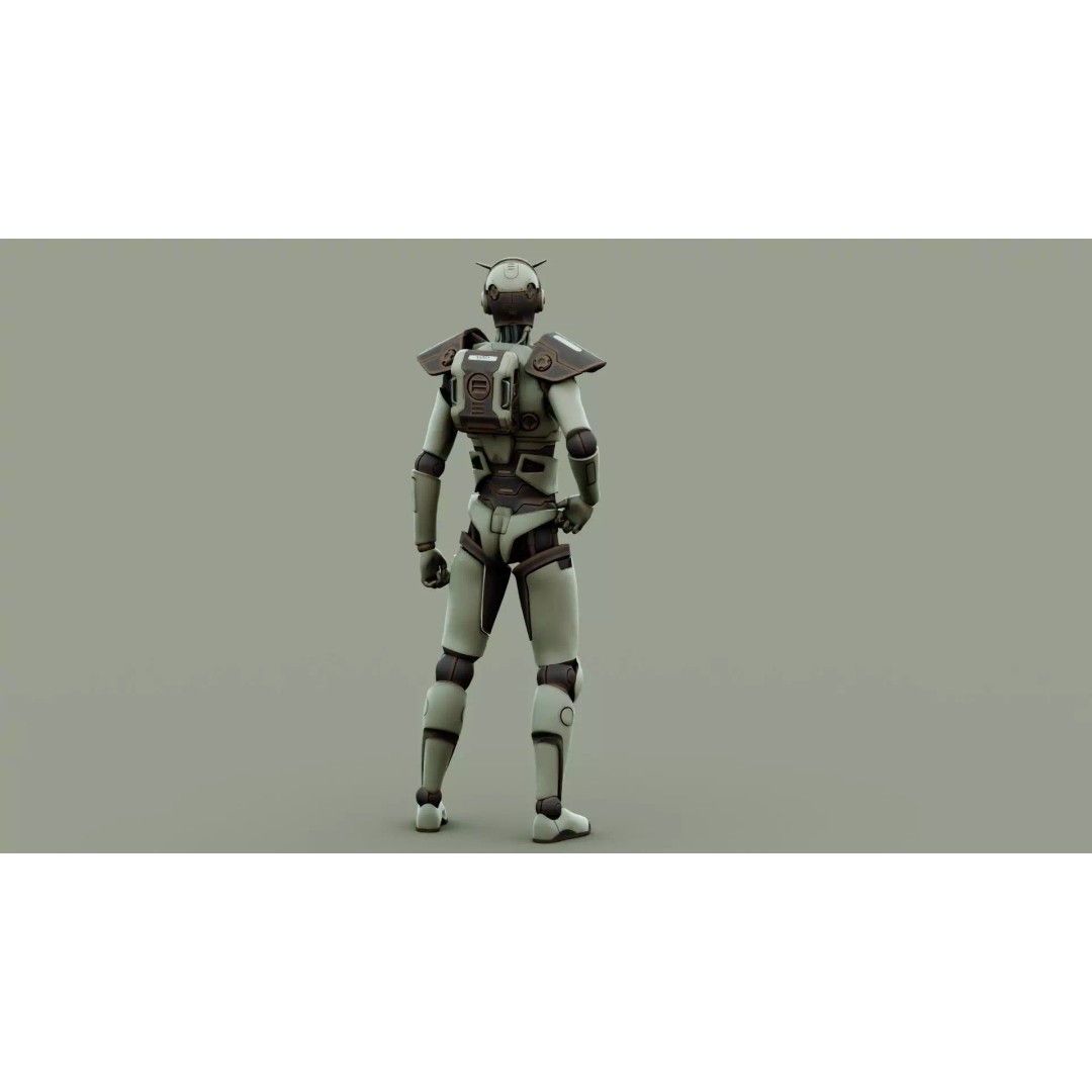 CYBORGTOPIA B-32 3D Model – Rigged Sci-Fi Character for Unreal Engine & Unity - View 16